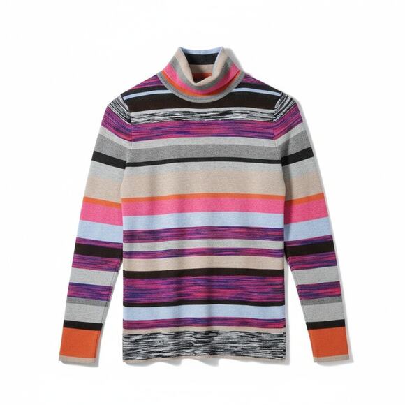 PROJECT Colorful Turtleneck Knit Pullover Long Sleeve Sweater - Size M - Picture 1 of 7